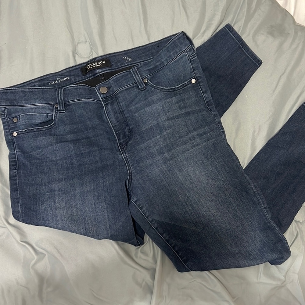 Liverpool ankle skinny Jean, indigo, size 14/32